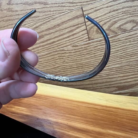 Vintage Handmade Bracelet Silver Tone Made From Rogers Silverware Unique Jewelry - Picture 4 of 8